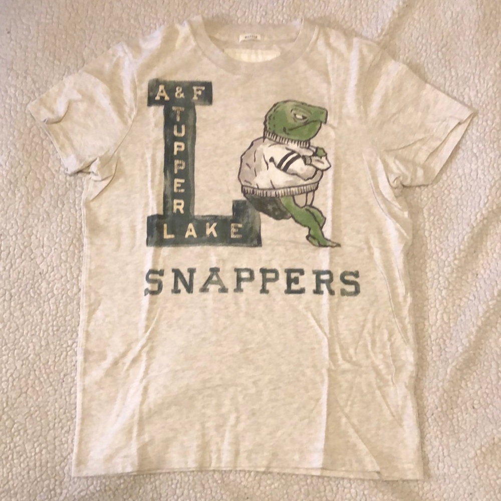 Abercrombie and Fitch graphic tee. Size small. Cream white